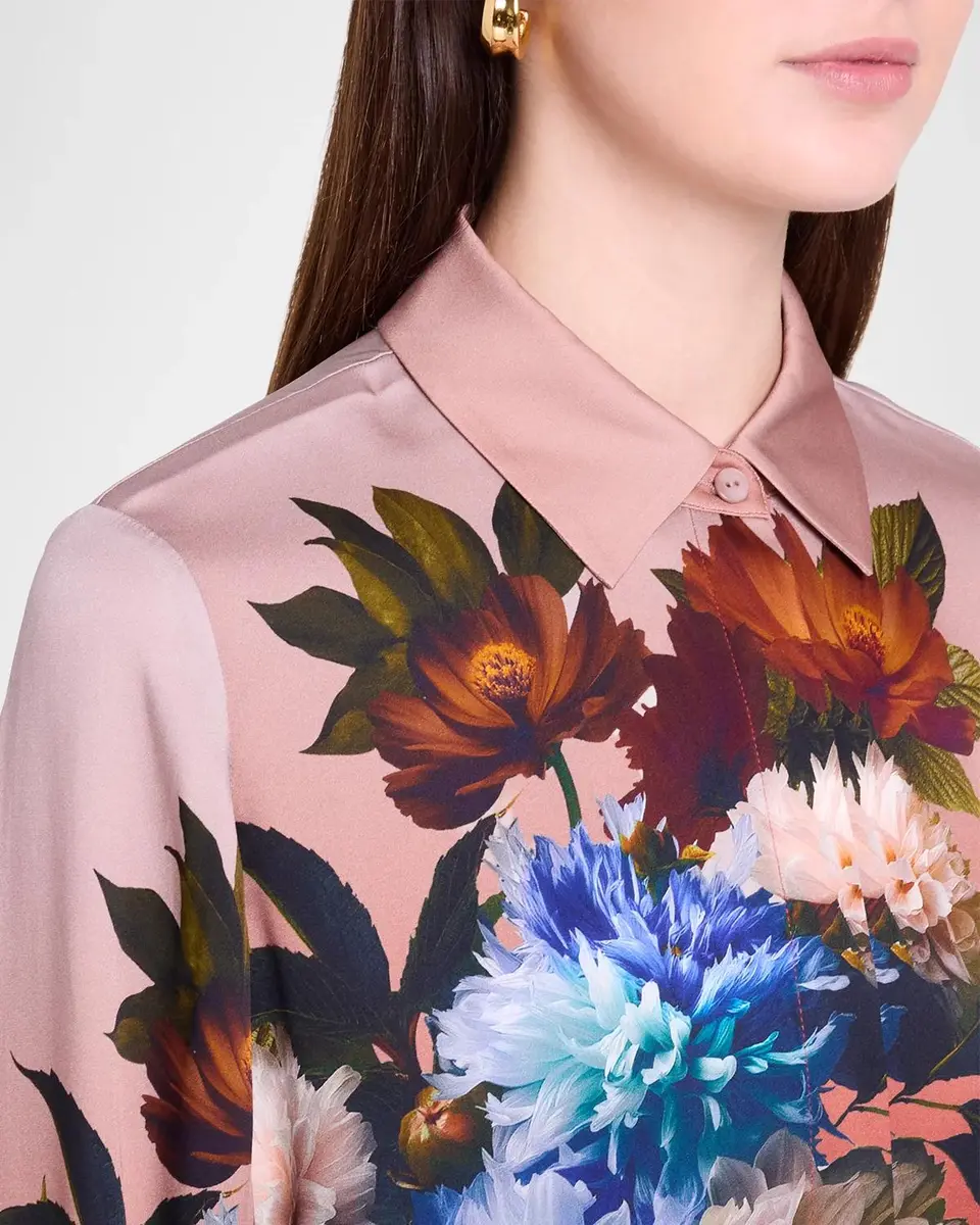 Elie Tahari Shae Floral Silk-Blend Blouse | Thumbnail 5 Elie Tahari Shae Floral Silk-Blend Blouse | Thumbnail 5