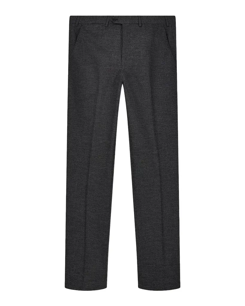 Emporio Armani Men's Wool-Blend Jacquard Slim Flat-Front Pants