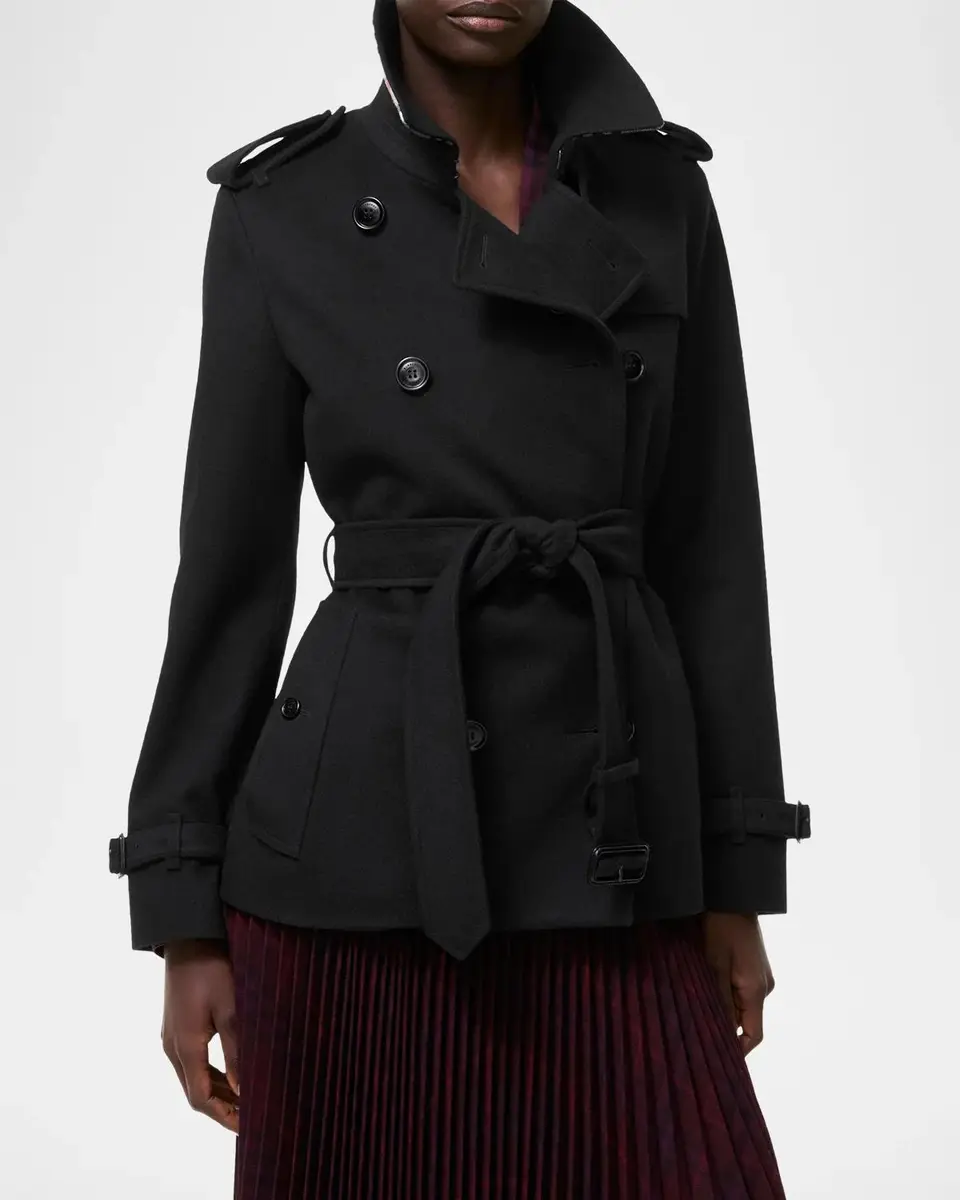 Burberry Kensington Belted Cashmere Short Trench Jacket | Thumbnail 5 Burberry Kensington Belted Cashmere Short Trench Jacket | Thumbnail 5