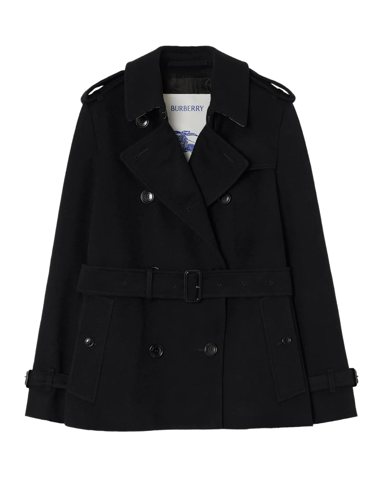 Kensington Belted Cashmere Short Trench Jacket
