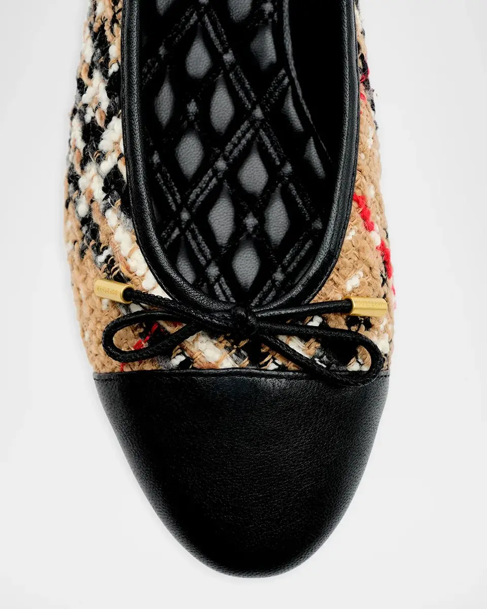 Burberry Check Boucle Ballerina Flats | Thumbnail 2 Burberry Check Boucle Ballerina Flats | Thumbnail 2