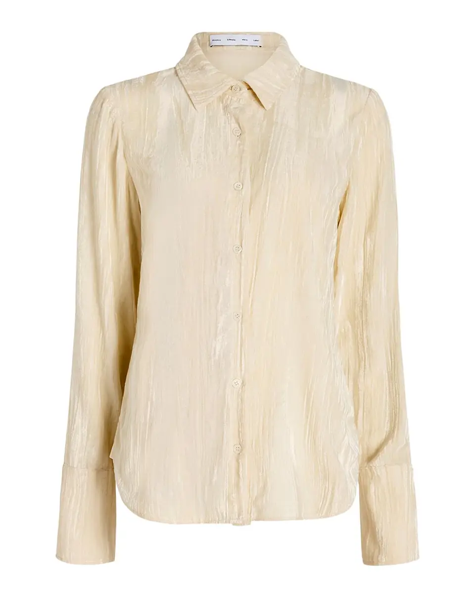 Proenza Schouler White Label Madi Crinkled Button-Front Top | Thumbnail 3 Proenza Schouler White Label Madi Crinkled Button-Front Top | Thumbnail 3