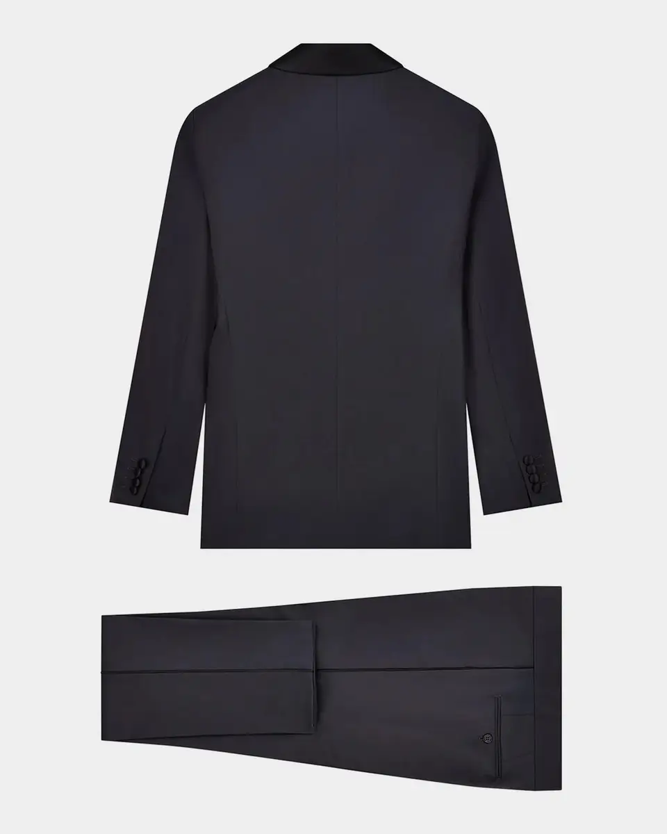 Emporio Armani Men's Wool Stretch Tuxedo with Satin Shawl Lapels | Thumbnail 7 Emporio Armani Men's Wool Stretch Tuxedo with Satin Shawl Lapels | Thumbnail 7