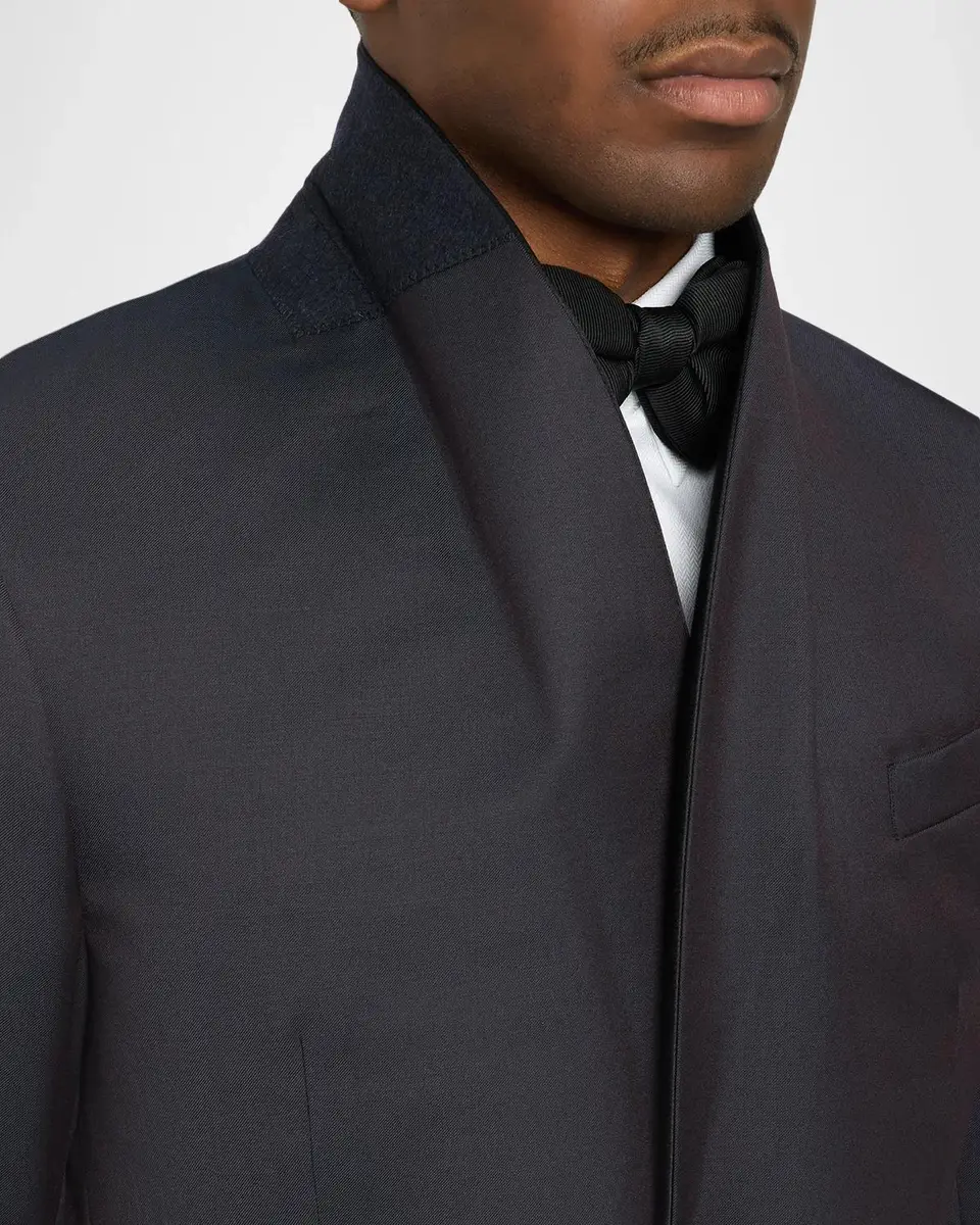 Emporio Armani Men's Wool Stretch Tuxedo with Satin Shawl Lapels | Thumbnail 8 Emporio Armani Men's Wool Stretch Tuxedo with Satin Shawl Lapels | Thumbnail 8