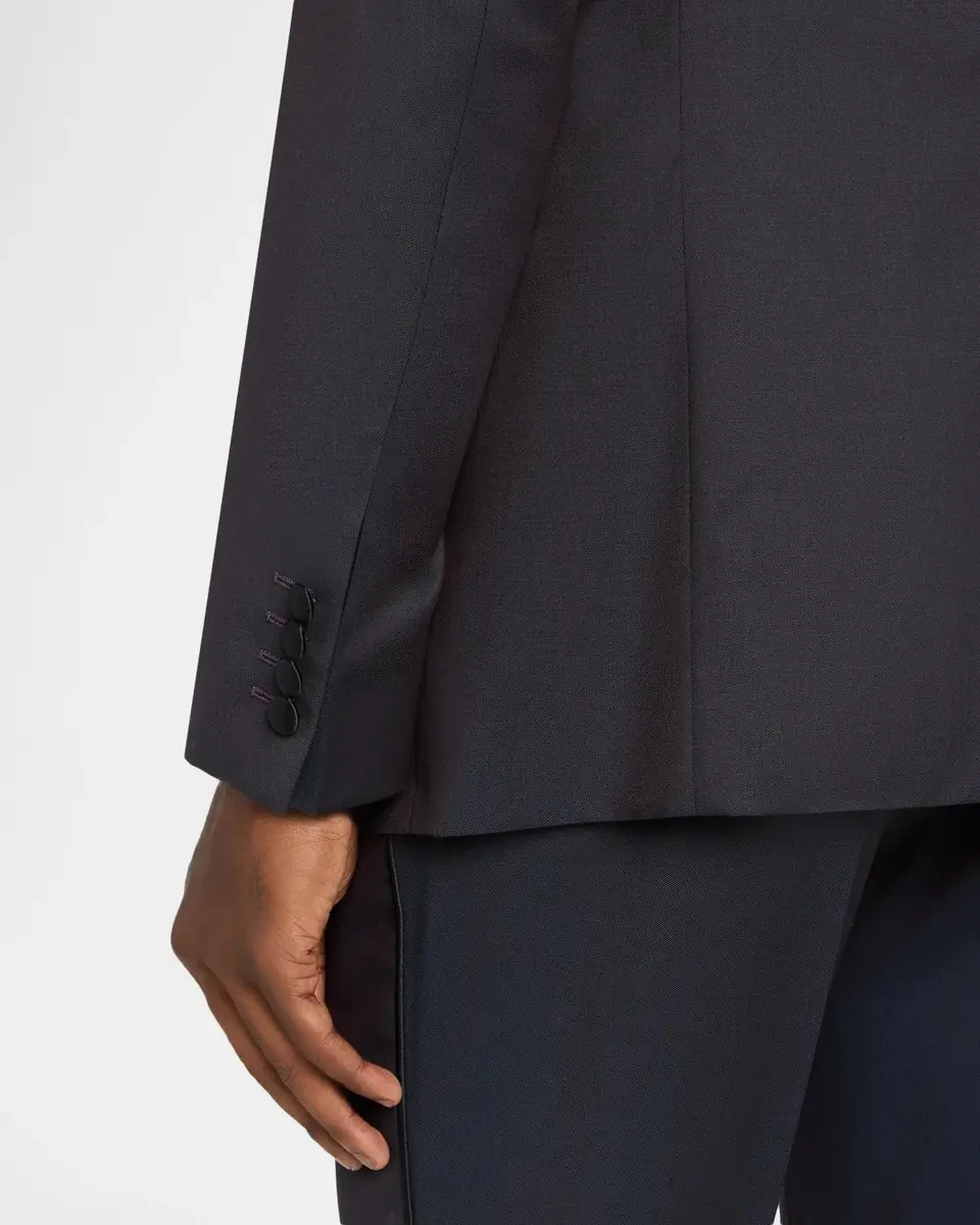 Emporio Armani Men's Wool Stretch Tuxedo with Satin Shawl Lapels | Thumbnail 9 Emporio Armani Men's Wool Stretch Tuxedo with Satin Shawl Lapels | Thumbnail 9