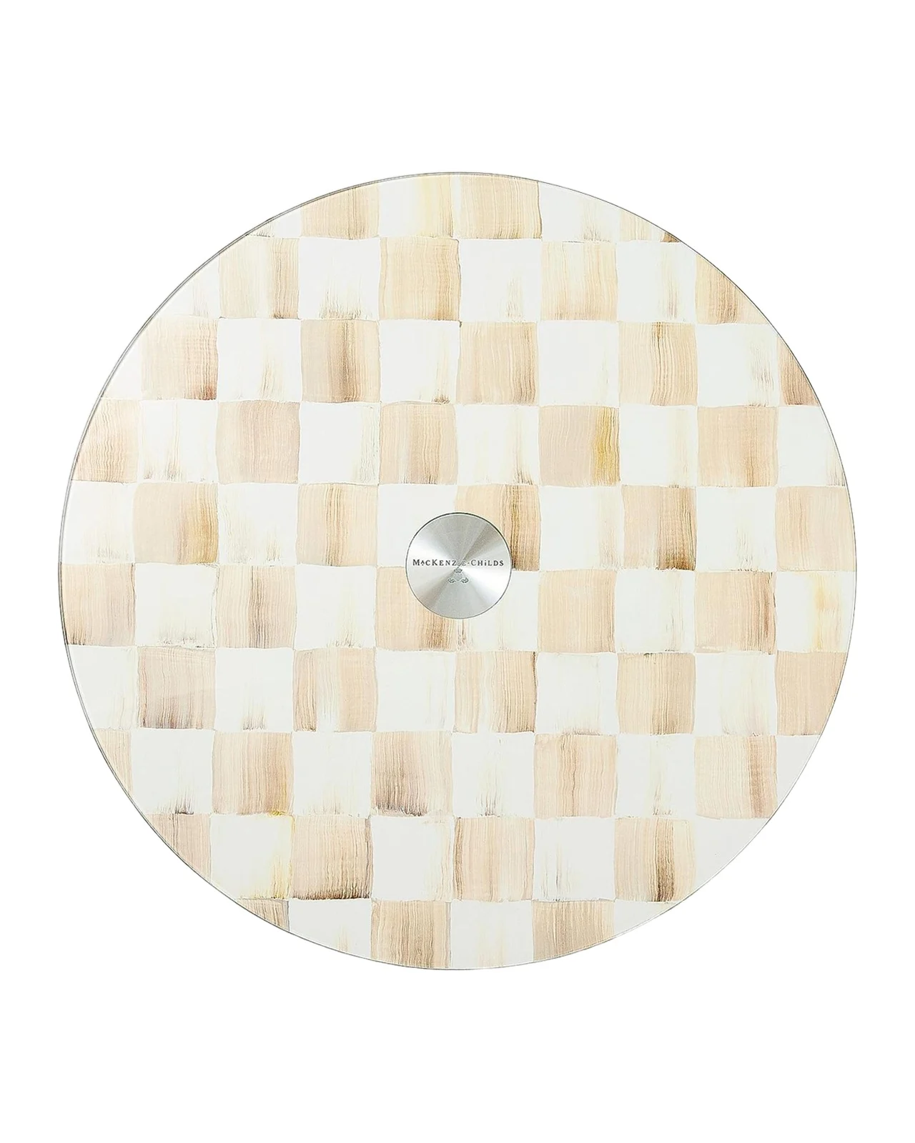 MacKenzie-Childs Check Glass Lid