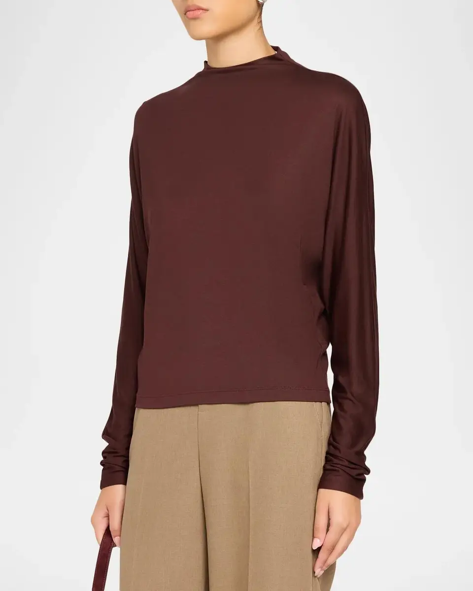 Vince Draped Funnel-Neck Dolman-Sleeve Top | Thumbnail 4 Vince Draped Funnel-Neck Dolman-Sleeve Top | Thumbnail 4