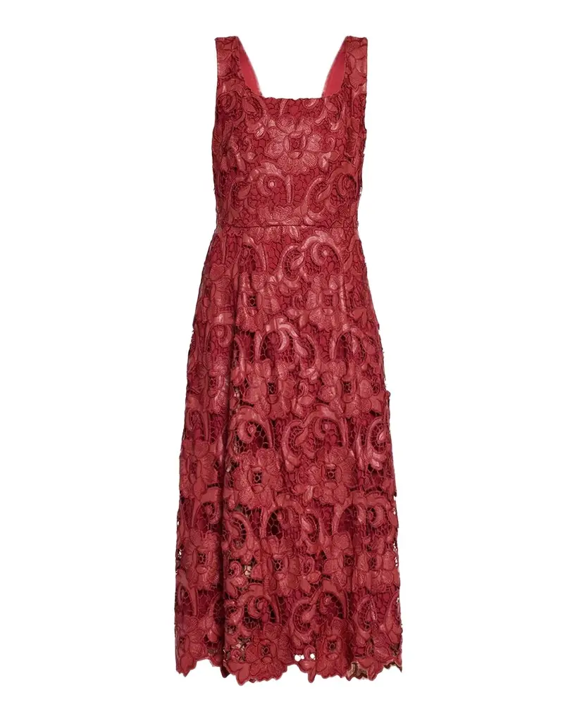 Elie Tahari Chayenne Guipure-Lace Midi Dress