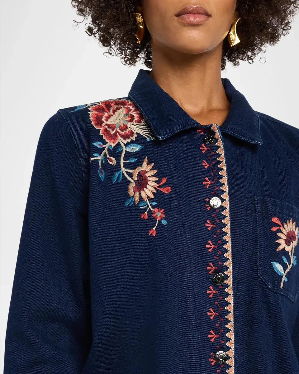 Johnny Was Nadia Embroidered Worker Jacket | Thumbnail 5 Johnny Was Nadia Embroidered Worker Jacket | Thumbnail 5