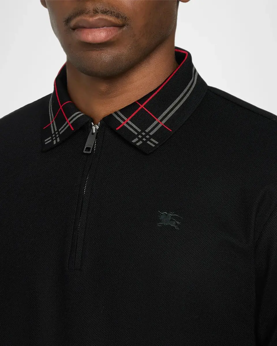 Burberry Men's Pelham Half-Zip Polo Sweater | Thumbnail 5 Burberry Men's Pelham Half-Zip Polo Sweater | Thumbnail 5