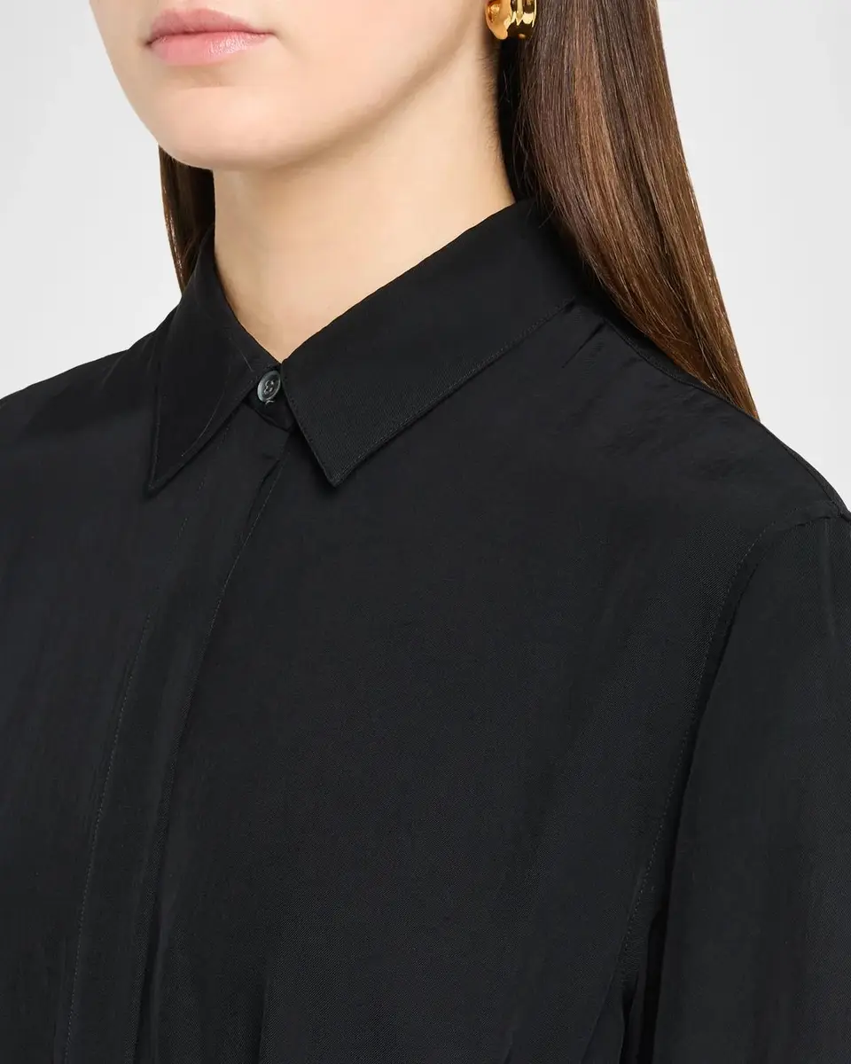 Theory Belted Twill Midi Shirtdress | Thumbnail 5 Theory Belted Twill Midi Shirtdress | Thumbnail 5
