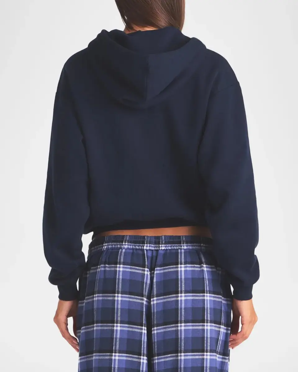 Skims Classic Zip-Up Cotton Fleece Hoodie | Thumbnail 3