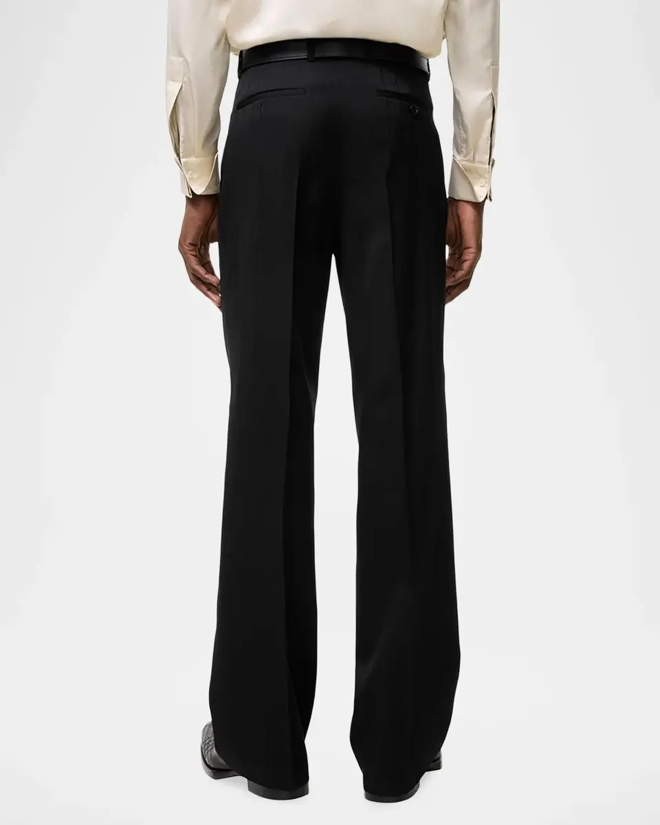 Burberry Men's Irvine Wool Relaxed Fit Trousers | Thumbnail 3