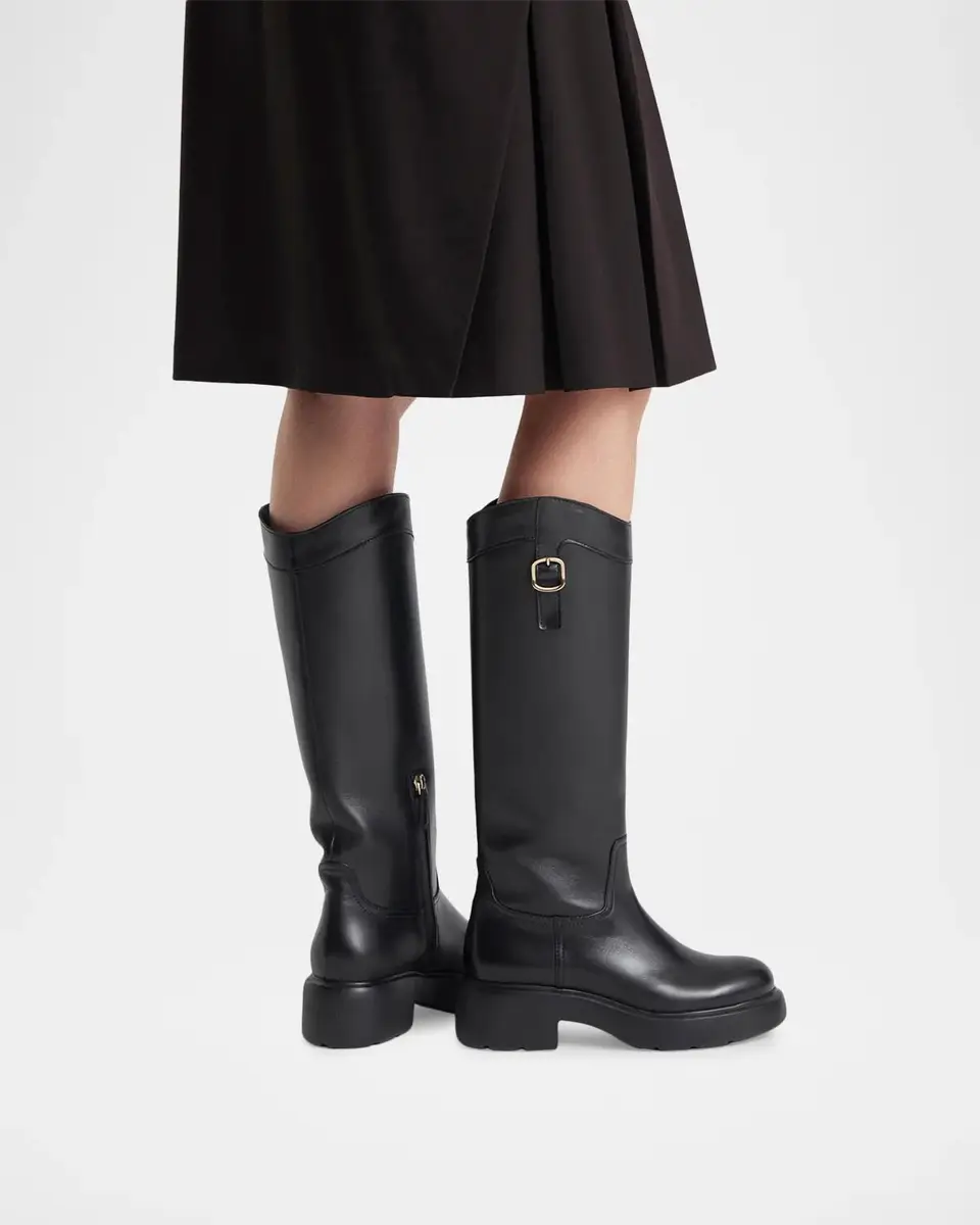 Santoni 45mm Leather Knee-High Riding Boots | Thumbnail 2