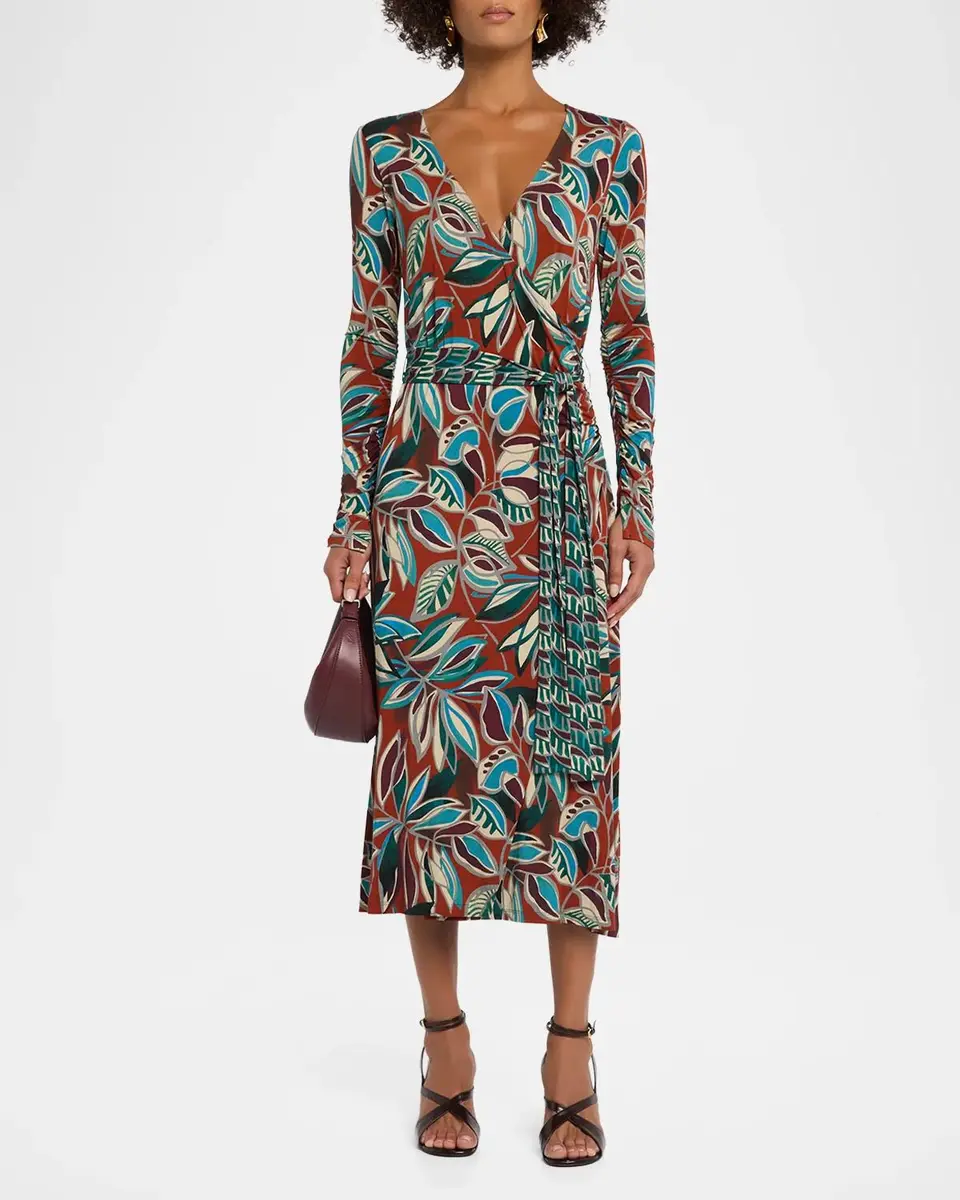 Johnny Was The Janie Favorite Botanical Midi Wrap Dress | Thumbnail 2
