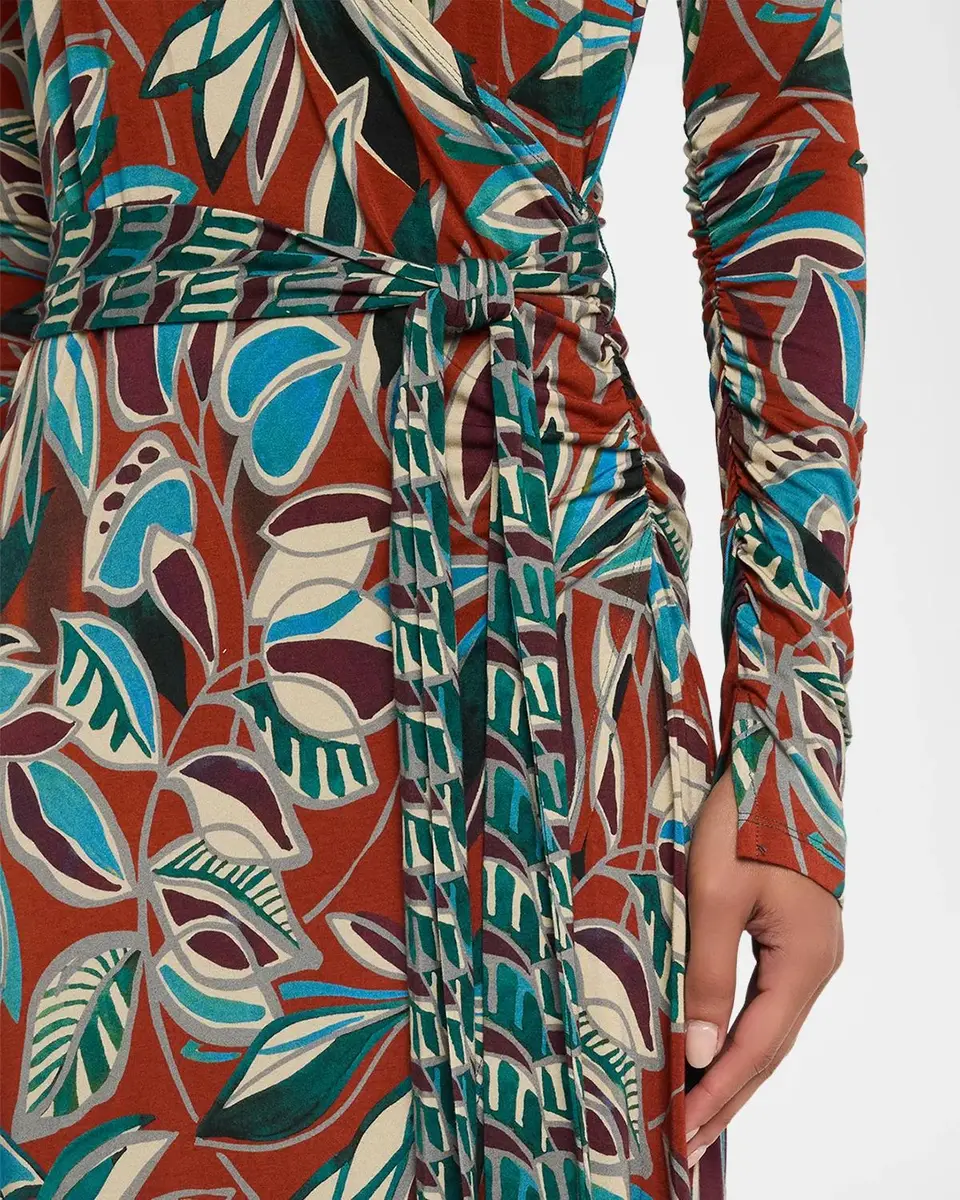Johnny Was The Janie Favorite Botanical Midi Wrap Dress | Thumbnail 5