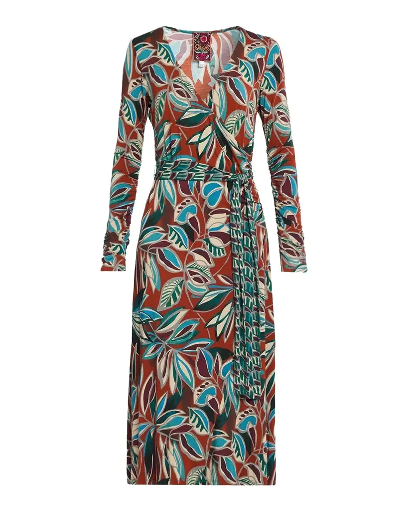 Johnny Was The Janie Favorite Botanical Midi Wrap Dress