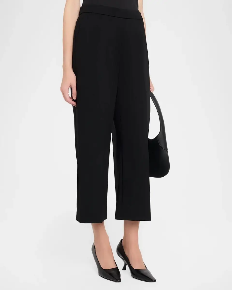 Theory Cropped Wide-Leg Pull-On Pants | Thumbnail 4 Theory Cropped Wide-Leg Pull-On Pants | Thumbnail 4