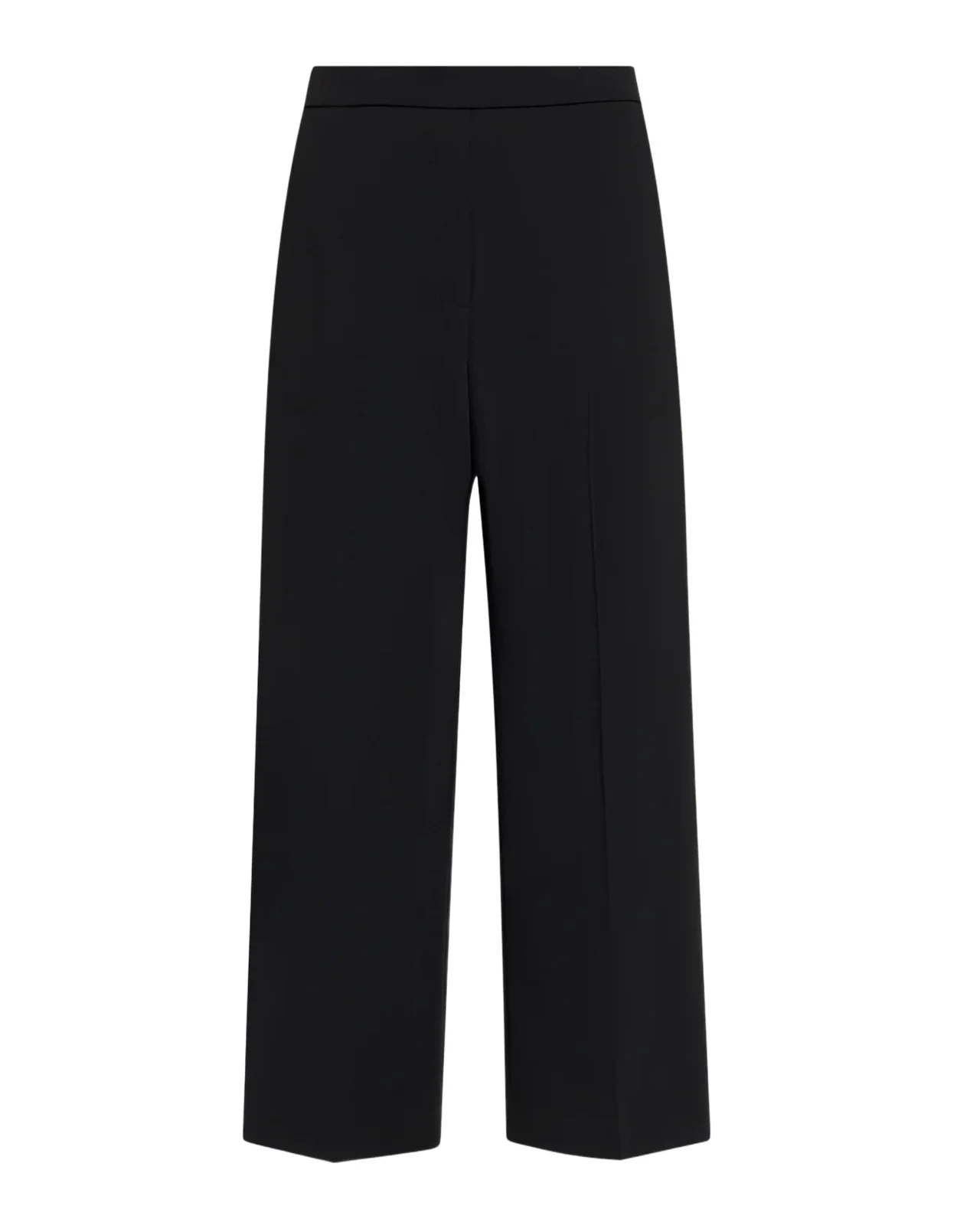 Cropped Wide-Leg Pull-On Pants