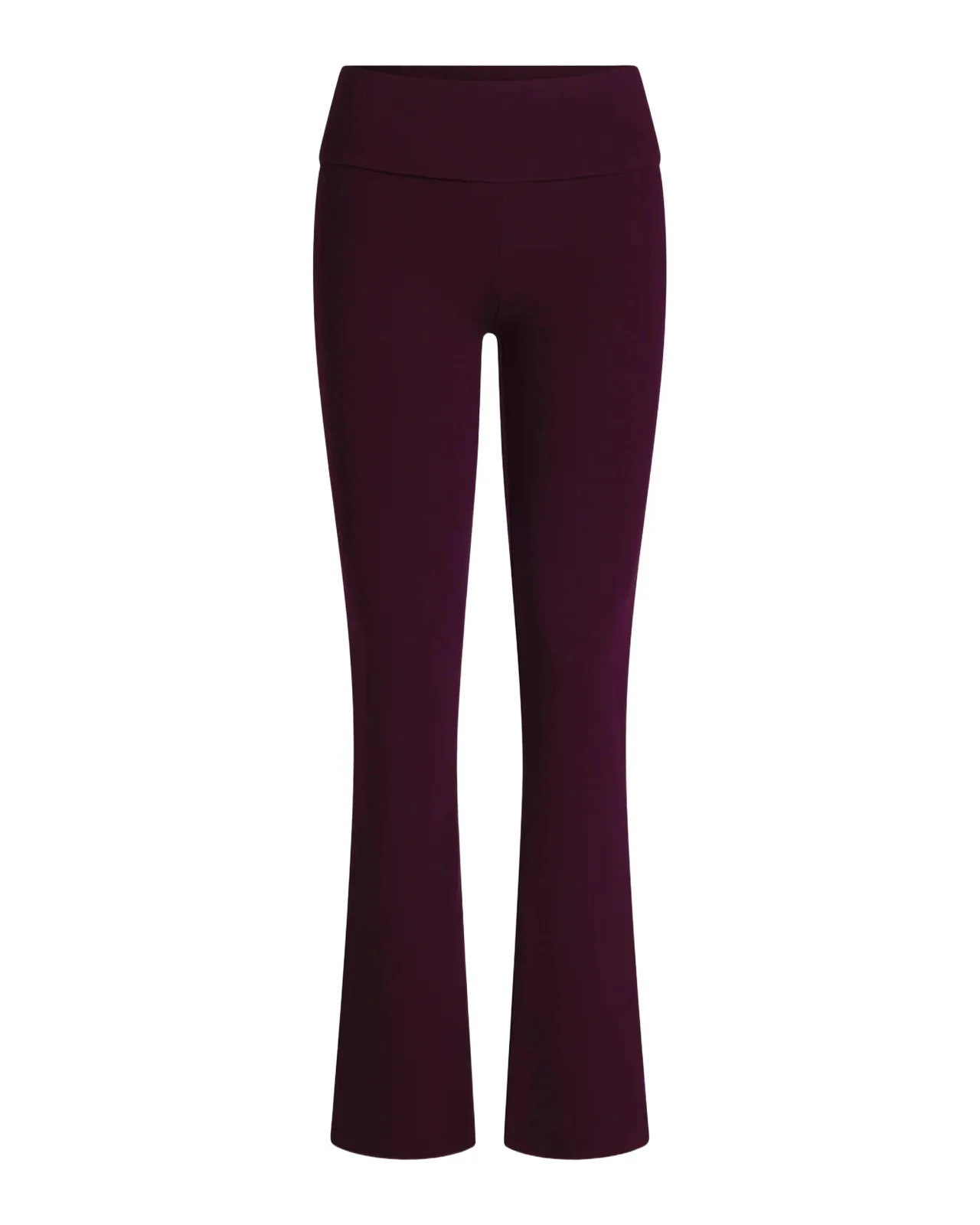 Skims Cotton Jersey Foldover Flare-Leg Pants