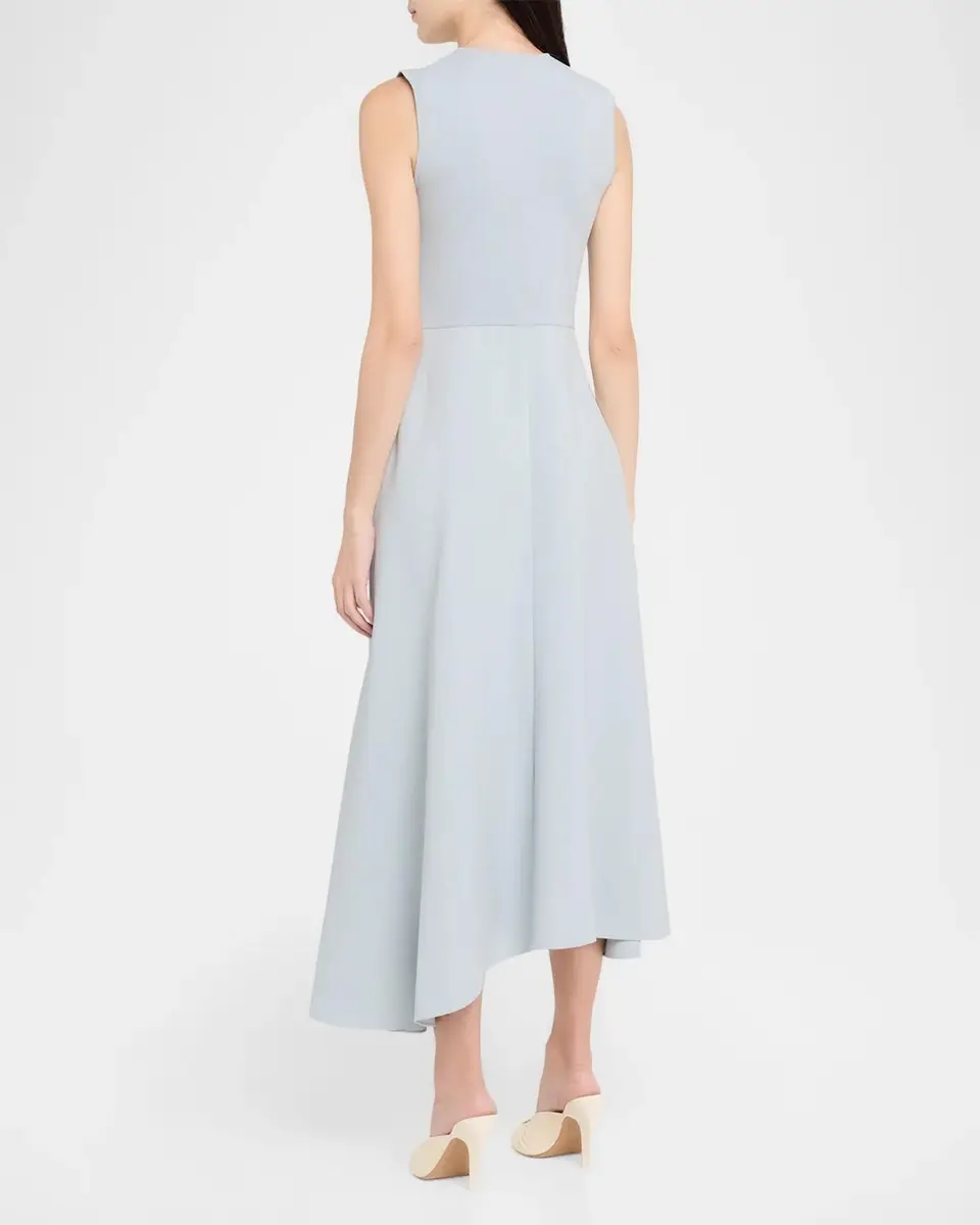 Theory Sleeveless Flared Midi Dress | Thumbnail 3 Theory Sleeveless Flared Midi Dress | Thumbnail 3