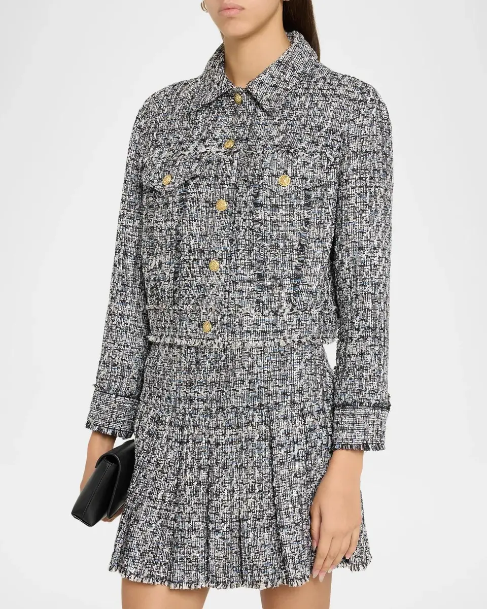 Alice + Olivia Chloe Cropped Boxy Jacket | Thumbnail 4 Alice + Olivia Chloe Cropped Boxy Jacket | Thumbnail 4