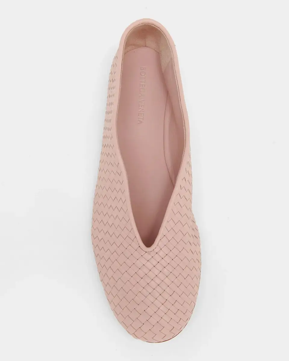Bottega Veneta Rosa Micro Woven Nappa Leather Ballerina Flats | Thumbnail 4 Bottega Veneta Rosa Micro Woven Nappa Leather Ballerina Flats | Thumbnail 4