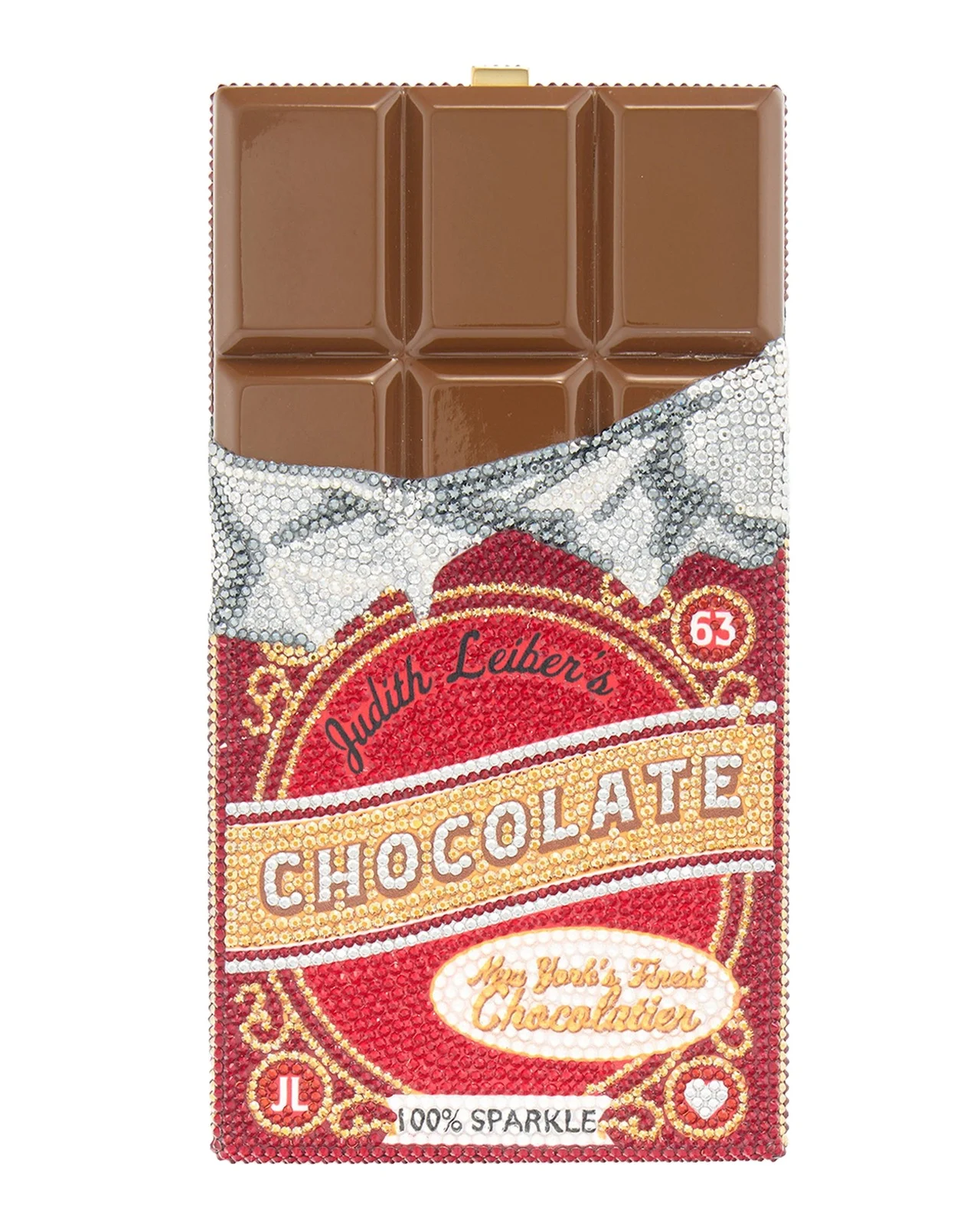 Milk Chocolate Candy Bar Crystal Clutch Bag Milk Chocolate Candy Bar Crystal Clutch Bag