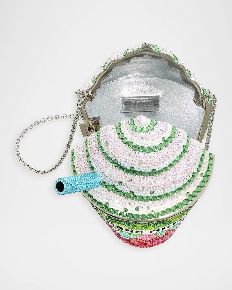 Judith Leiber Couture Matcha Frozen Drink Crystal Clutch Bag | Thumbnail 3