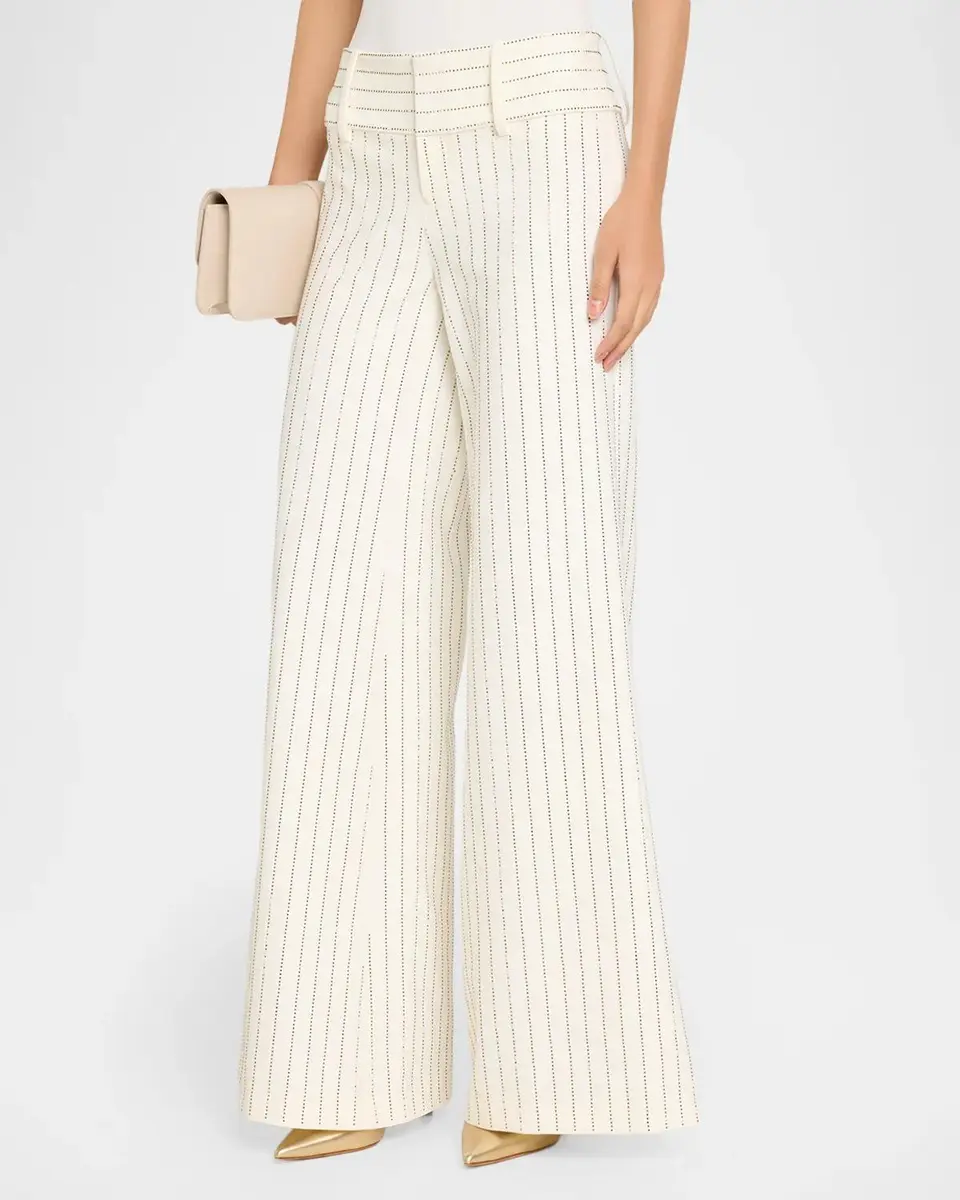 Alice + Olivia Olivia Embellished Wide-Leg Pants | Thumbnail 4 Alice + Olivia Olivia Embellished Wide-Leg Pants | Thumbnail 4