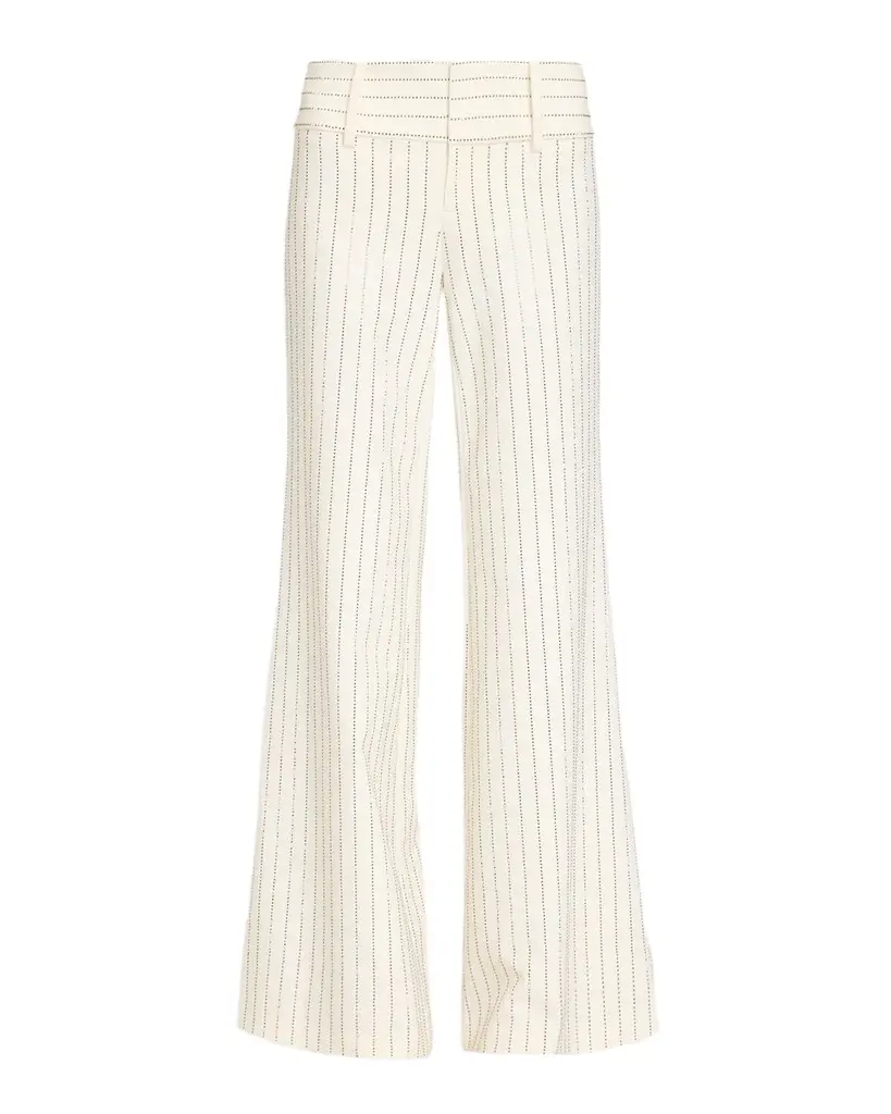 Alice + Olivia Olivia Embellished Wide-Leg Pants