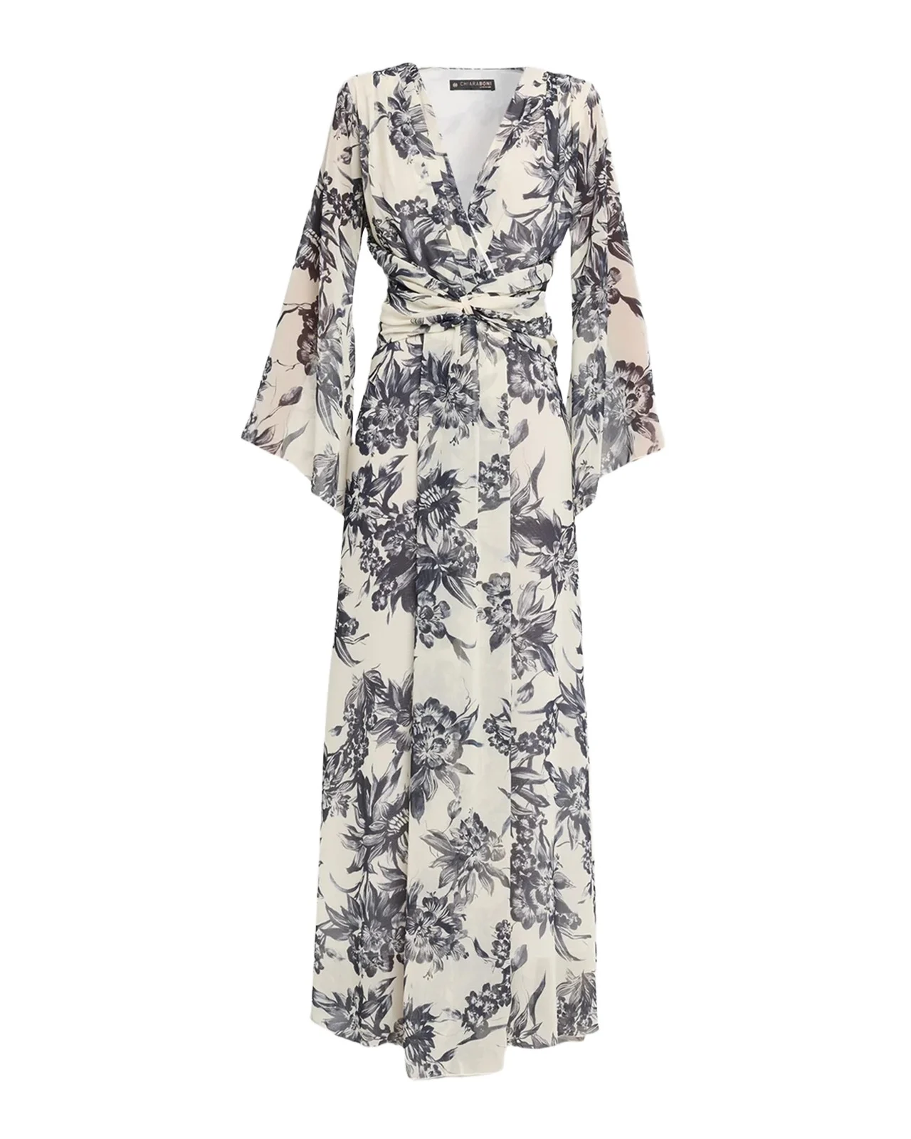 Chiara Boni La Petite Robe Pawel Twist-Front Floral Gown