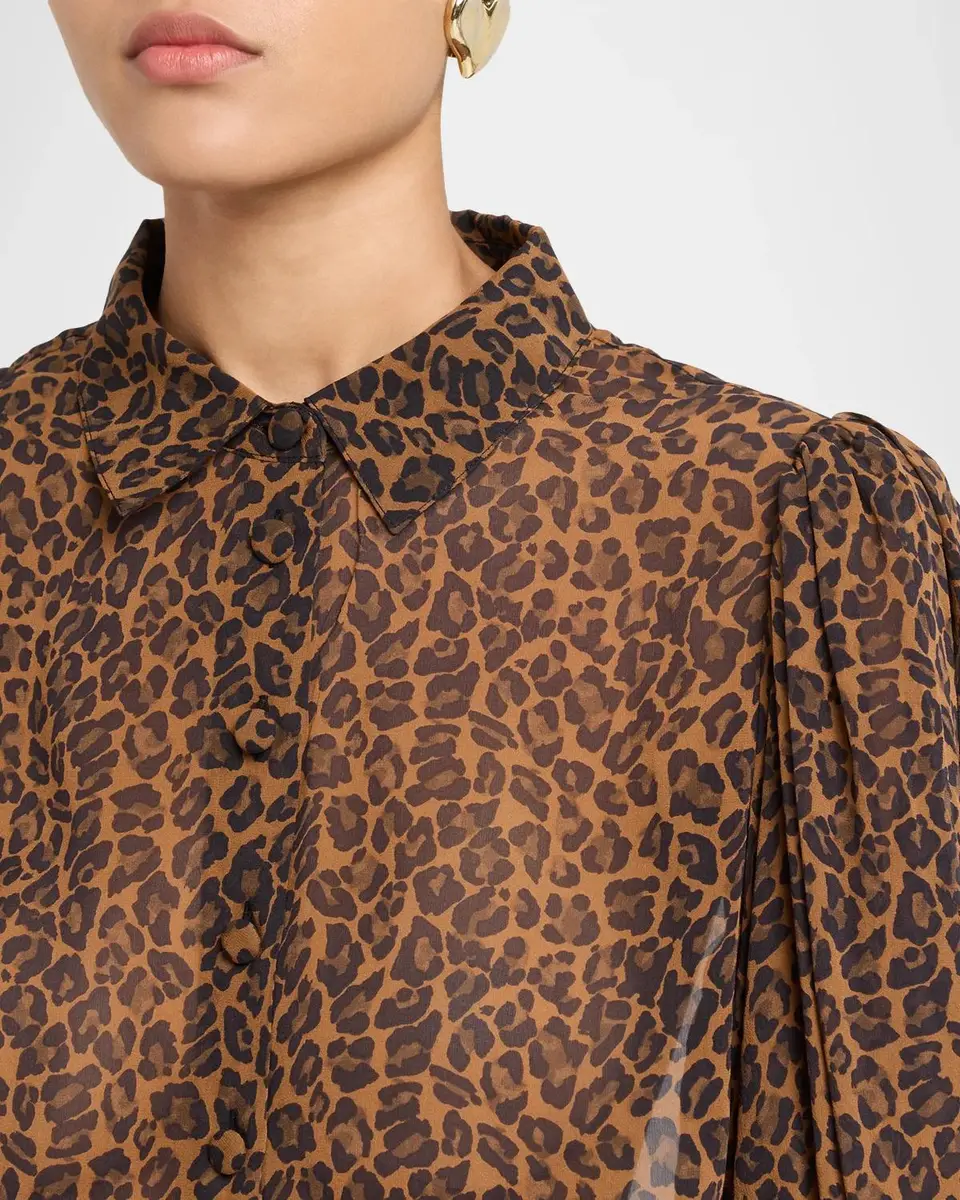 Frame The Silk Prairie Leopard Blouse | Thumbnail 5