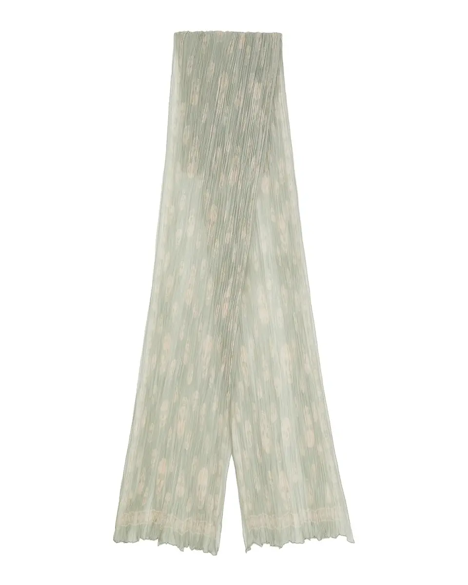 Alexander McQueen Skull Pleated Silk Georgette Scarf | Thumbnail 3 Alexander McQueen Skull Pleated Silk Georgette Scarf | Thumbnail 3