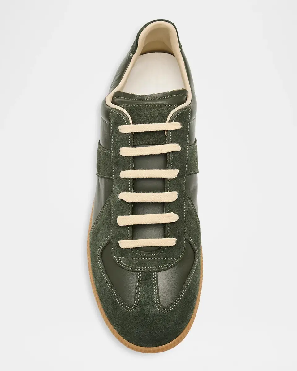 Maison Margiela Men's Replica Leather Low-Top Sneakers | Thumbnail 4