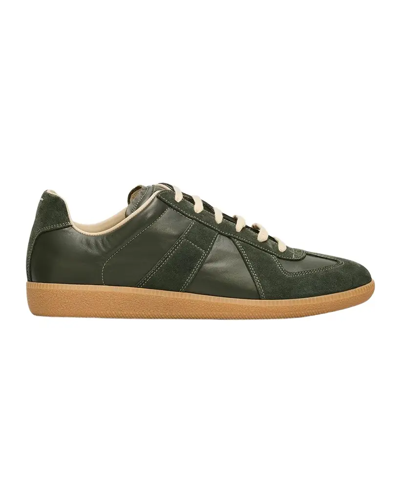 Maison Margiela Men's Replica Leather Low-Top Sneakers