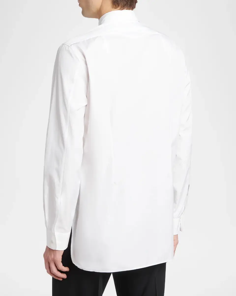 Jil Sander Men's Organic Cotton Point Collar Sport Shirt | Thumbnail 3