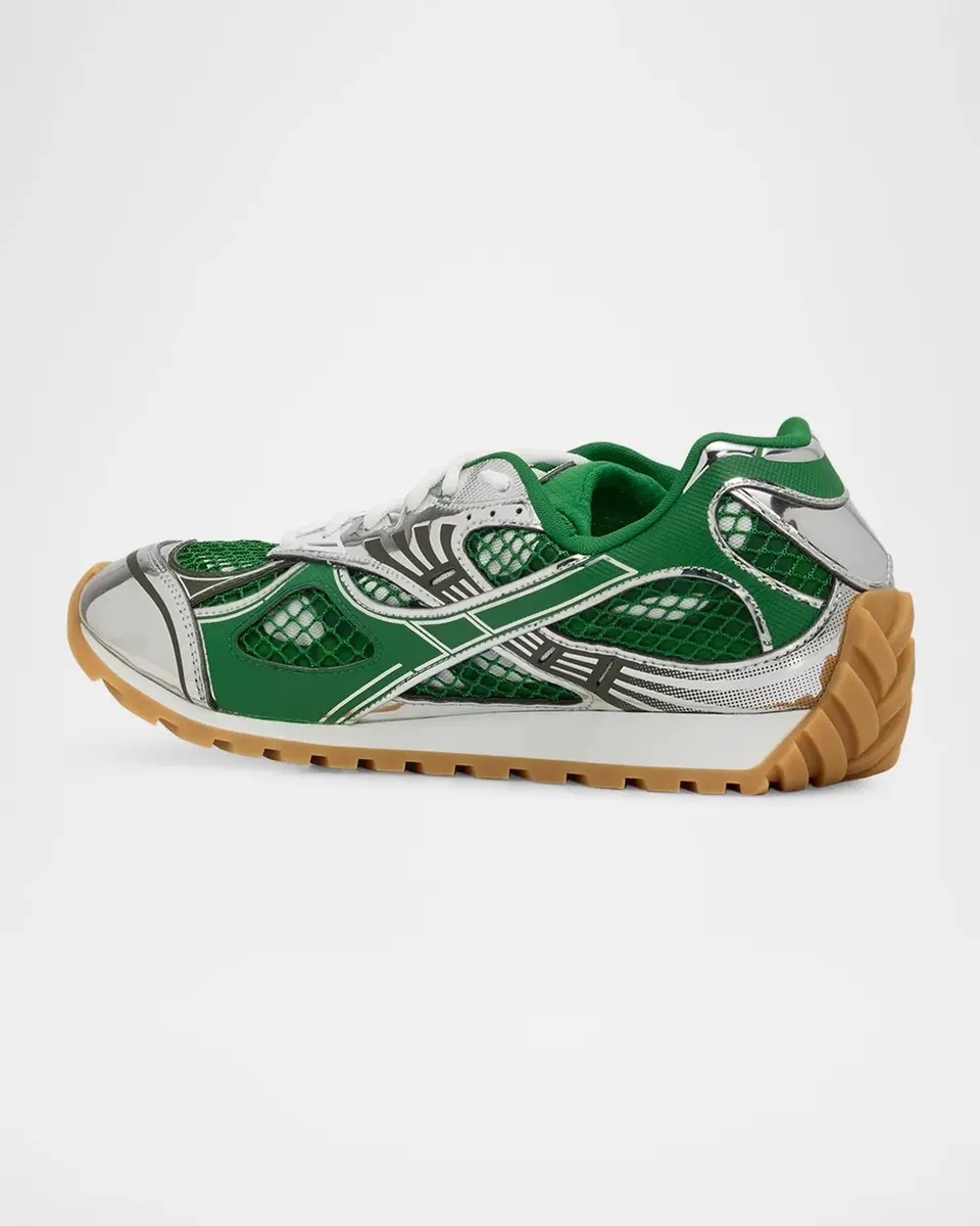 Bottega Veneta Men's Orbit Technical Fishnet Sneakers | Thumbnail 4