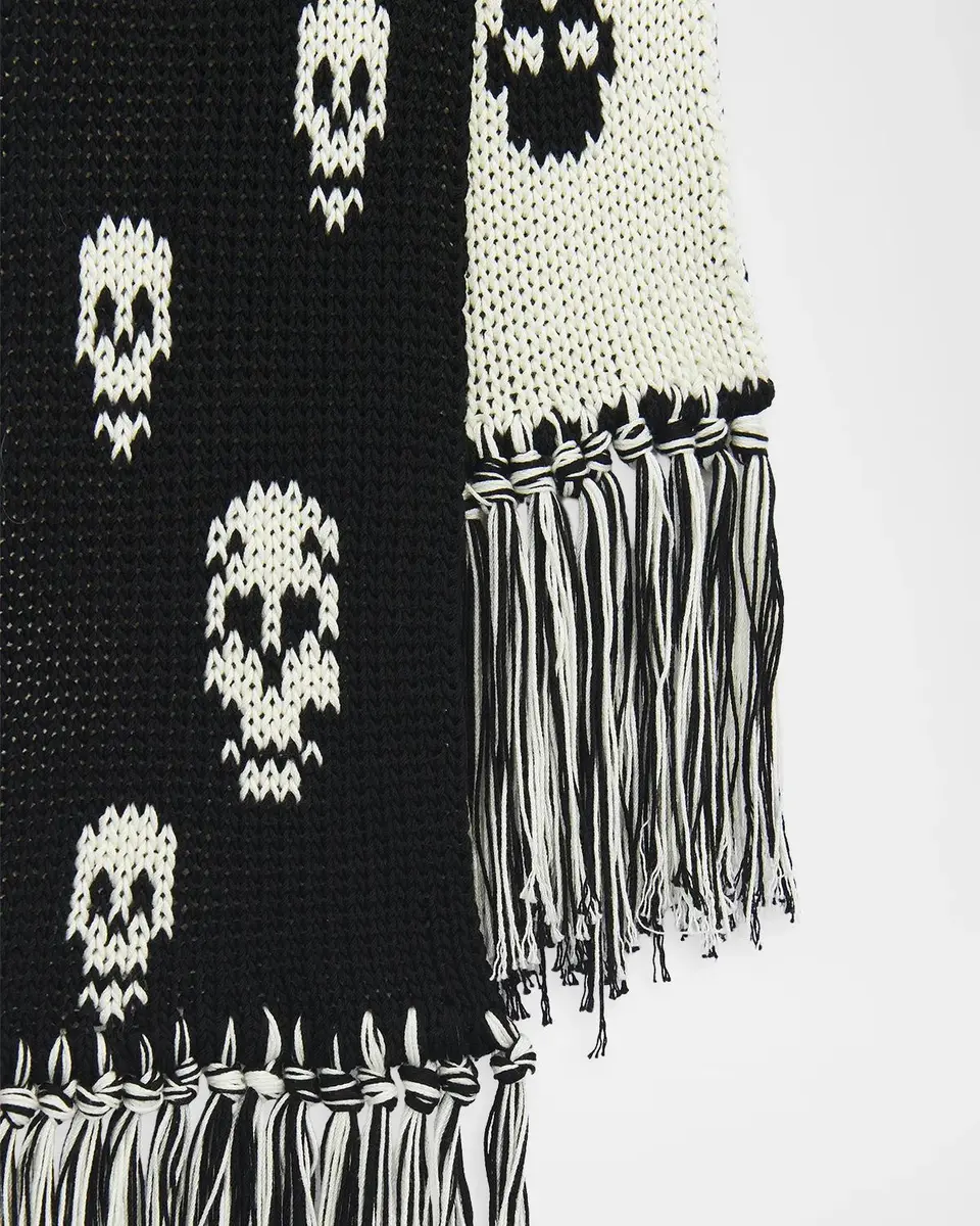 Alexander McQueen Skull Knit Cotton Tricot Scarf | Thumbnail 3 Alexander McQueen Skull Knit Cotton Tricot Scarf | Thumbnail 3
