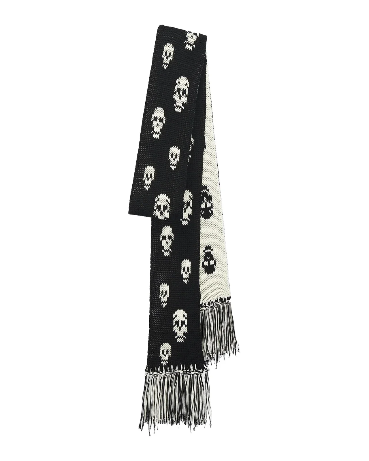Skull Knit Cotton Tricot Scarf Skull Knit Cotton Tricot Scarf