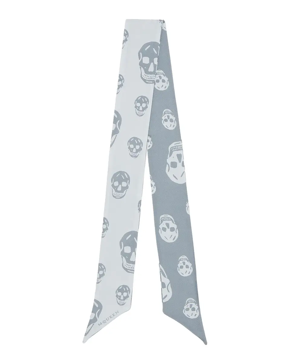 Alexander McQueen Silk Twill Ribbon Skull Scarf | Thumbnail 3