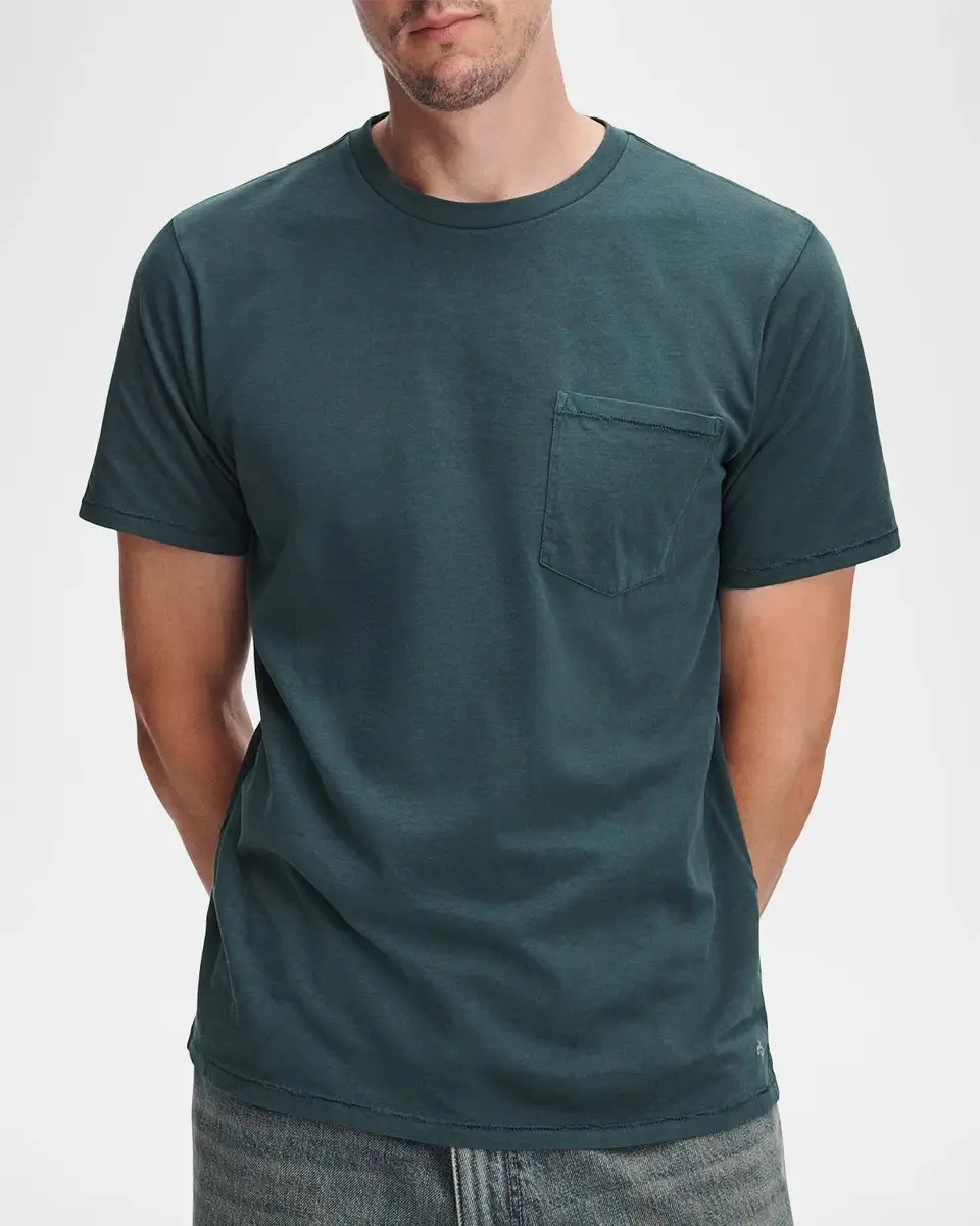 rag & bone Men's Cotton Garment-Dyed Pocket T-Shirt | Thumbnail 4