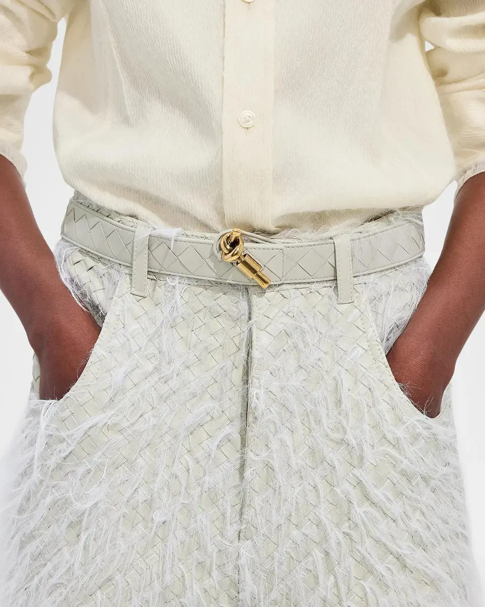 Bottega Veneta Knot-Buckle Intrecciato Leather Belt | Thumbnail 2 Bottega Veneta Knot-Buckle Intrecciato Leather Belt | Thumbnail 2
