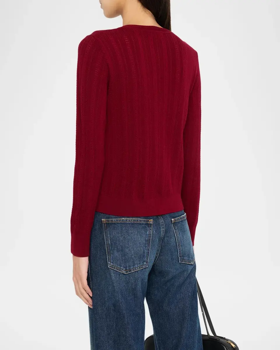 rag & bone Rhodes Pointelle Crewneck Cardigan | Thumbnail 3 rag & bone Rhodes Pointelle Crewneck Cardigan | Thumbnail 3