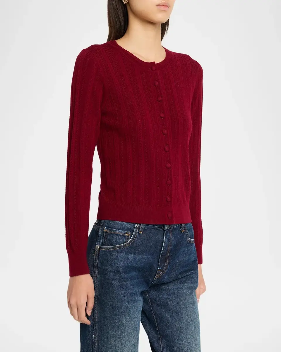 rag & bone Rhodes Pointelle Crewneck Cardigan | Thumbnail 4 rag & bone Rhodes Pointelle Crewneck Cardigan | Thumbnail 4