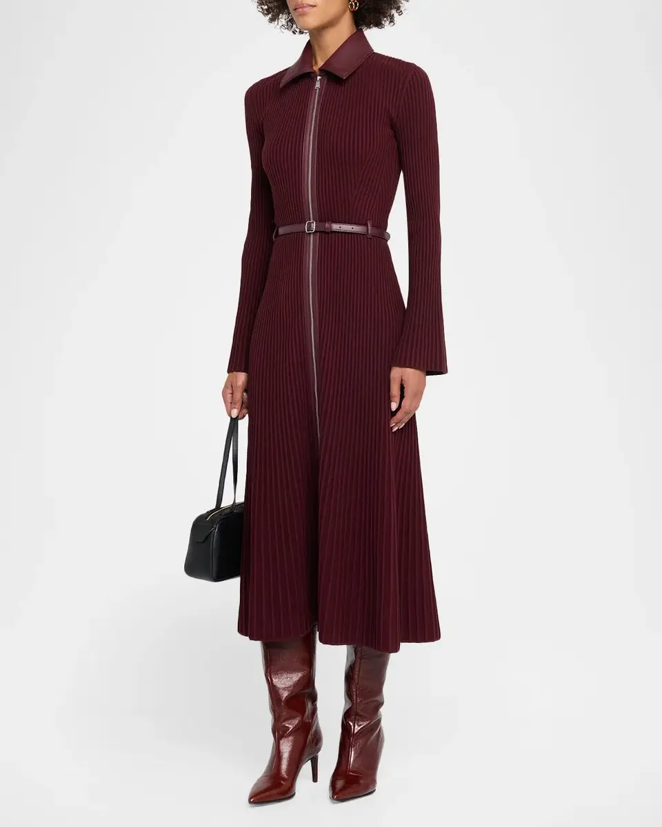 Simkhai Ismelle Ribbed Midi Dress | Thumbnail 4