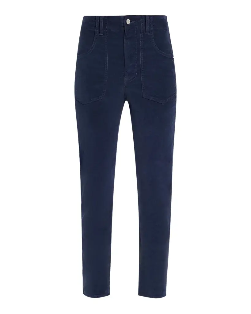 Veronica Beard Arya Straight-Leg Corduroy Pants