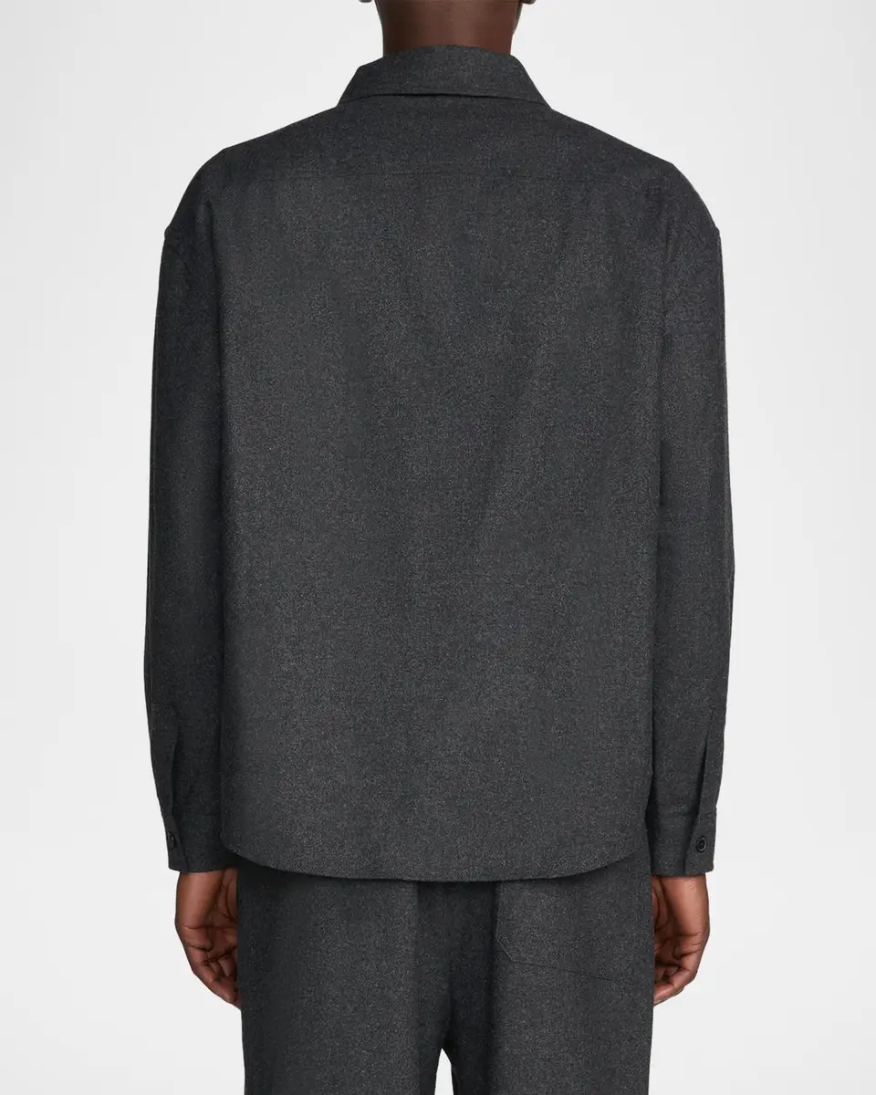 Frame Men's Wool-Blend Half-Zip Overshirt | Thumbnail 3