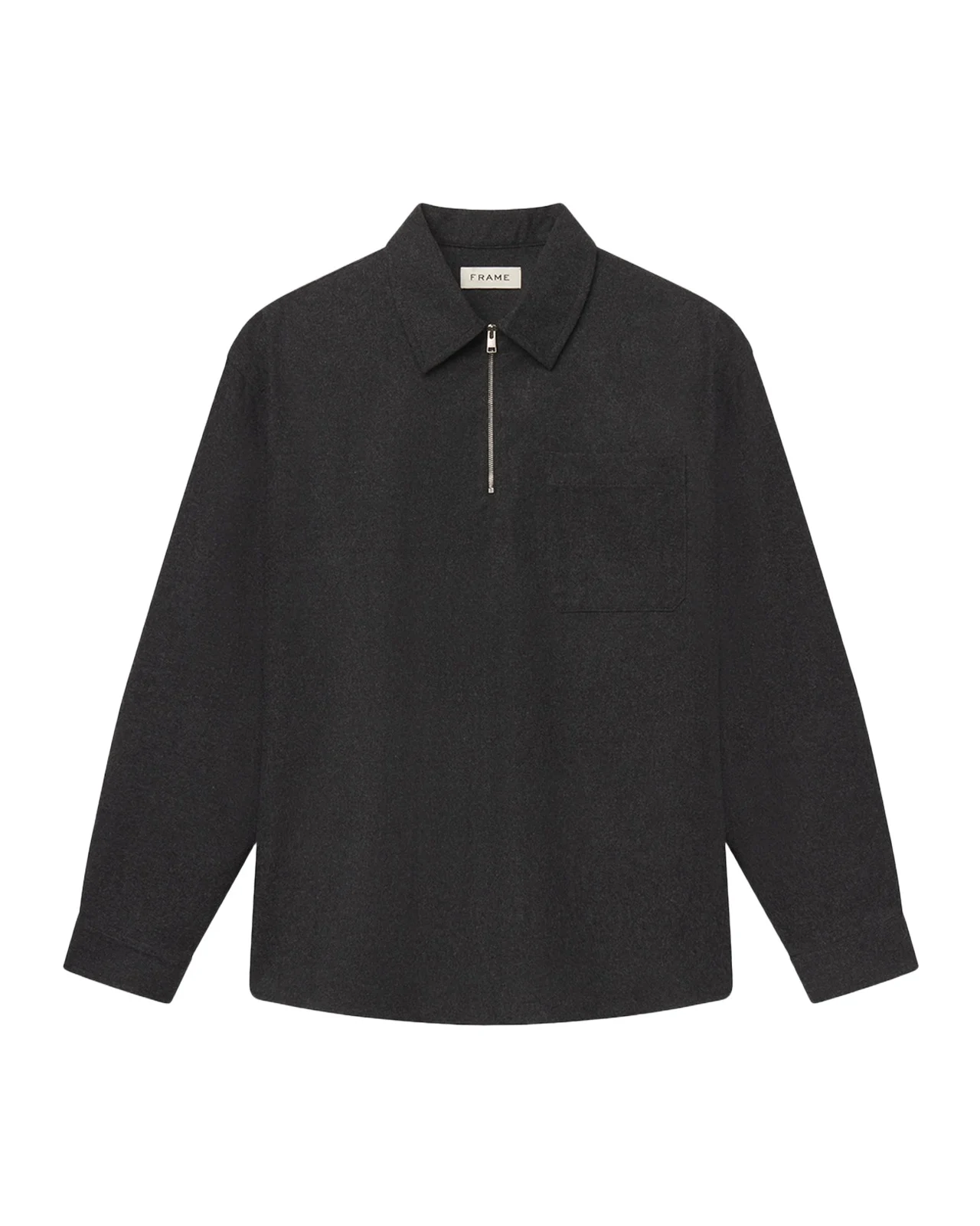 Men's Wool-Blend Half-Zip Overshirt Men's Wool-Blend Half-Zip Overshirt