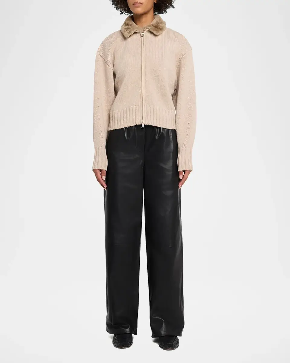 Simkhai Corrine Leather Pull-On Pants | Thumbnail 2 Simkhai Corrine Leather Pull-On Pants | Thumbnail 2